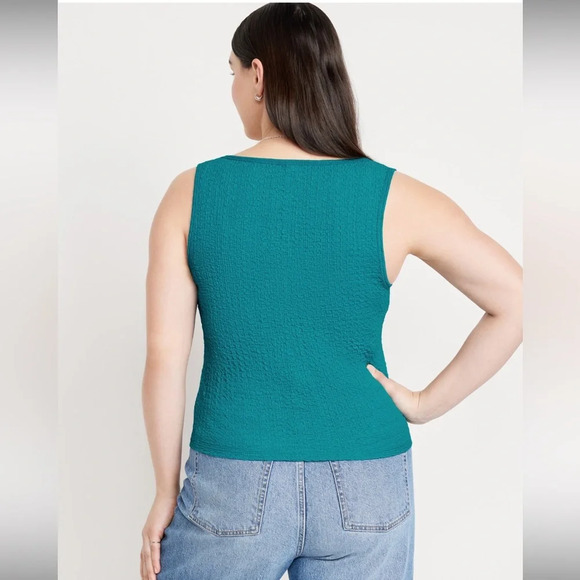 ⭐️ NWT Old Navy Square-Neck Textured Tank Top, Fermented Jade, Size XL (16/18) - Picture 2 of 8